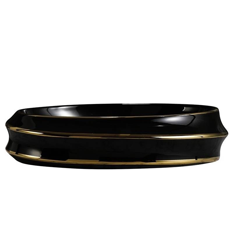 UMYWALKA NABLATOWA CERAMICZNA OWALNA YOKO-BL-GL-LN-600 CZARNA YOKO-BL-GL-LN-600