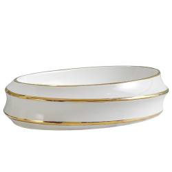 UMYWALKA NABLATOWA CERAMICZNA OWALNA YOKO-WH-GL-LN-600 BIAŁA YOKO-WH-GL-LN-600