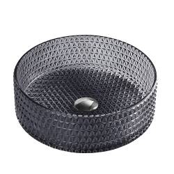 UMYWALKA NABLATOWA SZKLANA OKRĄGŁA BRILLANT1-BL-360 CZARNA BRILLANT1-BL-360