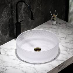 UMYWALKA NABLATOWA SZKLANA OKRĄGŁA BRILLANT1-WH-360 BIAŁA BRILLANT1-WH-360