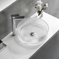 UMYWALKA NABLATOWA SZKLANA OKRĄGŁA BRILLANT2-TR-400 TRANSPARENTNA BRILLANT2-TR-400