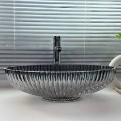 UMYWALKA NABLATOWA SZKLANA OKRĄGŁA BRILLANT3-BL-PL-510