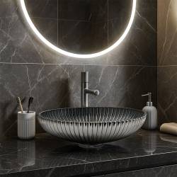 UMYWALKA NABLATOWA SZKLANA OKRĄGŁA BRILLANT3-BL-PL-510