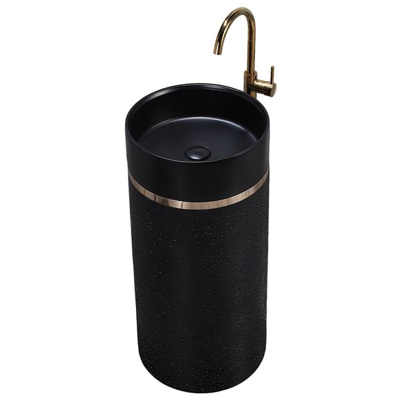 UMYWALKA WOLNOSTOJĄCA CERAMICZNA OKRĄGŁA SCOT1-BL-WOF-860 CZARNA SCOT1-BL-WOF-860