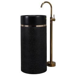 UMYWALKA WOLNOSTOJĄCA CERAMICZNA OKRĄGŁA SCOT1-BL-WOF-860 CZARNA SCOT1-BL-WOF-860