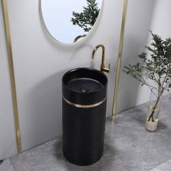 UMYWALKA WOLNOSTOJĄCA CERAMICZNA OKRĄGŁA SCOT1-BL-WOF-860 CZARNA SCOT1-BL-WOF-860