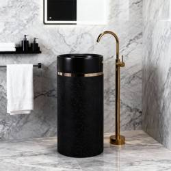 UMYWALKA WOLNOSTOJĄCA CERAMICZNA OKRĄGŁA SCOT1-BL-WOF-860 CZARNA SCOT1-BL-WOF-860