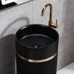 UMYWALKA WOLNOSTOJĄCA CERAMICZNA OKRĄGŁA SCOT1-BL-WOF-860 CZARNA SCOT1-BL-WOF-860