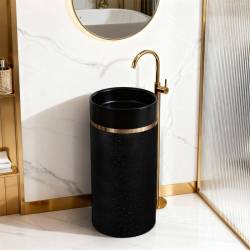 UMYWALKA WOLNOSTOJĄCA CERAMICZNA OKRĄGŁA SCOT1-BL-WOF-860 CZARNA SCOT1-BL-WOF-860