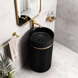 UMYWALKA WOLNOSTOJĄCA CERAMICZNA OKRĄGŁA SCOT1-BL-WOF-860 CZARNA SCOT1-BL-WOF-860