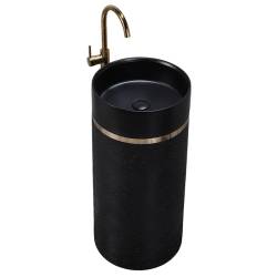 UMYWALKA WOLNOSTOJĄCA CERAMICZNA OKRĄGŁA SCOT1-BL-WOF-860 CZARNA SCOT1-BL-WOF-860