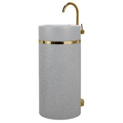 UMYWALKA WOLNOSTOJĄCA CERAMICZNA OKRĄGŁA SCOT1-GR-WOF-860 SZARA SCOT1-GR-WOF-860