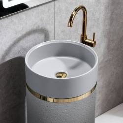 UMYWALKA WOLNOSTOJĄCA CERAMICZNA OKRĄGŁA SCOT1-GR-WOF-860 SZARA SCOT1-GR-WOF-860