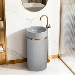 UMYWALKA WOLNOSTOJĄCA CERAMICZNA OKRĄGŁA SCOT1-GR-WOF-860 SZARA SCOT1-GR-WOF-860