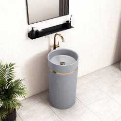 UMYWALKA WOLNOSTOJĄCA CERAMICZNA OKRĄGŁA SCOT1-GR-WOF-860 SZARA SCOT1-GR-WOF-860