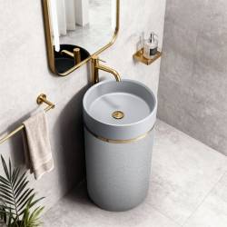 UMYWALKA WOLNOSTOJĄCA CERAMICZNA OKRĄGŁA SCOT1-GR-WOF-860 SZARA SCOT1-GR-WOF-860