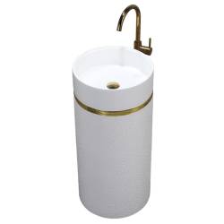 UMYWALKA WOLNOSTOJĄCA CERAMICZNA OKRĄGŁA SCOT1-WH-730 BIAŁA SCOT1-WH-730