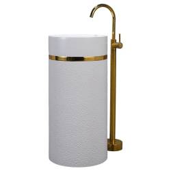 UMYWALKA WOLNOSTOJĄCA CERAMICZNA OKRĄGŁA SCOT1-WH-730 BIAŁA SCOT1-WH-730