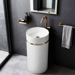 UMYWALKA WOLNOSTOJĄCA CERAMICZNA OKRĄGŁA SCOT1-WH-730 BIAŁA SCOT1-WH-730