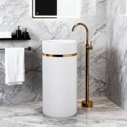 UMYWALKA WOLNOSTOJĄCA CERAMICZNA OKRĄGŁA SCOT1-WH-730 BIAŁA SCOT1-WH-730