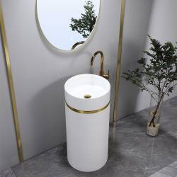 UMYWALKA WOLNOSTOJĄCA CERAMICZNA OKRĄGŁA SCOT1-WH-730 BIAŁA SCOT1-WH-730