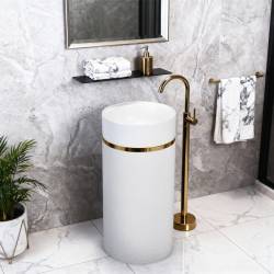 UMYWALKA WOLNOSTOJĄCA CERAMICZNA OKRĄGŁA SCOT1-WH-WOF-860 BIAŁA SCOT1-WH-WOF-860