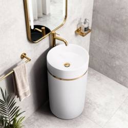UMYWALKA WOLNOSTOJĄCA CERAMICZNA OKRĄGŁA SCOT1-WH-WOF-860 BIAŁA SCOT1-WH-WOF-860