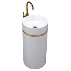 UMYWALKA WOLNOSTOJĄCA CERAMICZNA OKRĄGŁA SCOT1-WH-WOF-860 BIAŁA SCOT1-WH-WOF-860