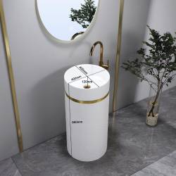 UMYWALKA WOLNOSTOJĄCA CERAMICZNA OKRĄGŁA SCOT1-WH-WOF-860 BIAŁA SCOT1-WH-WOF-860