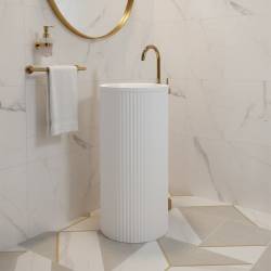UMYWALKA WOLNOSTOJĄCA CERAMICZNA OKRĄGŁA SCOT3-WH-WOF-860 BIAŁA SCOT3-WH-WOF-860