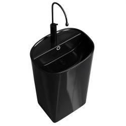 UMYWALKA WOLNOSTOJĄCA CERAMICZNA OWALNA CLARO-BL-490 CZARNA CLARO-BL-490