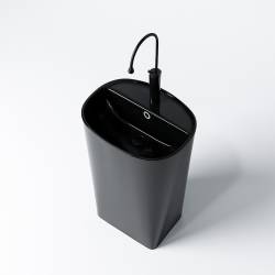 UMYWALKA WOLNOSTOJĄCA CERAMICZNA OWALNA CLARO-BL-490 CZARNA CLARO-BL-490