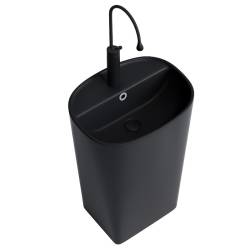 UMYWALKA WOLNOSTOJĄCA CERAMICZNA OWALNA CLARO-MTB-490 CZARNY MAT CLARO-MTB-490