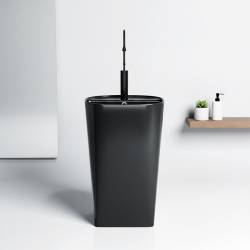 UMYWALKA WOLNOSTOJĄCA CERAMICZNA OWALNA CLARO-MTB-490 CZARNY MAT CLARO-MTB-490