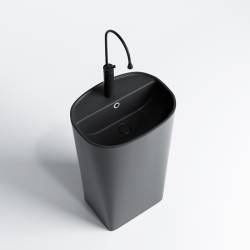UMYWALKA WOLNOSTOJĄCA CERAMICZNA OWALNA CLARO-MTB-490 CZARNY MAT CLARO-MTB-490