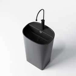 UMYWALKA WOLNOSTOJĄCA CERAMICZNA OWALNA CLARO-MTB-490 CZARNY MAT CLARO-MTB-490