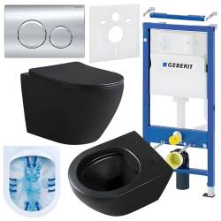 ZESTAW PODTYNKOWY WC STELAŻ GEBERIT DUOFIX MISKA MIZU-MTB-RIM-03 PRZYCISK DELTA 20 CHROM