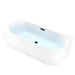 HYDROSAN WANNA WOLNOSTOJĄCA MERA2-509C2-L-P-BL BIAŁA PRZELEW CZARNY