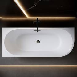 HYDROSAN WANNA WOLNOSTOJĄCA MERA2-509C2-L-P-BL BIAŁA PRZELEW CZARNY