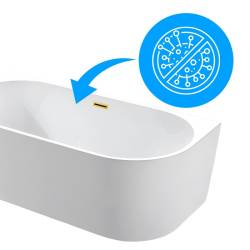 HYDROSAN WANNA WOLNOSTOJĄCA MERA2-509C2-L-P-GL BIAŁA PRZELEW ZŁOTY