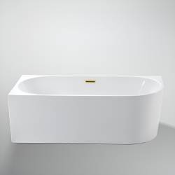 HYDROSAN WANNA WOLNOSTOJĄCA MERA2-509C2-L-P-GLBR BIAŁA PRZELEW ZŁOTY SZCZOTKOWANY