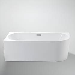 HYDROSAN WANNA WOLNOSTOJĄCA MERA2-509C2-L-P-GRBR BIAŁA PRZELEW SZCZOTKOWANA STAL