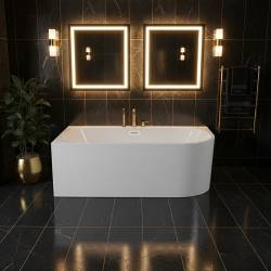 HYDROSAN WANNA WOLNOSTOJĄCA MERA2-509C2-L-P-WH BIAŁA PRZELEW BIAŁY