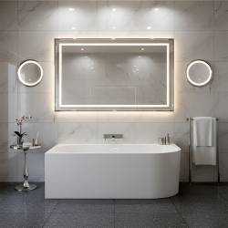 HYDROSAN WANNA WOLNOSTOJĄCA MERA2-509C2-L-P-WHMT BIAŁA PRZELEW BIAŁY MAT