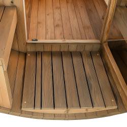 SAUNA OGRODOWA FIŃSKA BECZKA Z PIECEM TROMSO-HG-2 4-6 OSOBOWA 210x210 CM TROMSO-HG TROMSO-HG-2