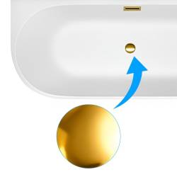 HYDROSAN WANNA WOLNOSTOJĄCA MERA2-509C2-R-P-GL BIAŁA PRZELEW ZŁOTY