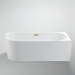 HYDROSAN WANNA WOLNOSTOJĄCA MERA2-509C2-R-P-GLBR BIAŁA PRZELEW ZŁOTY SZCZOTKOWANY