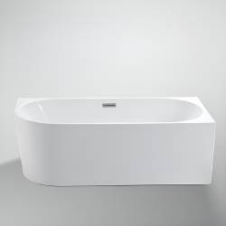 HYDROSAN WANNA WOLNOSTOJĄCA MERA2-509C2-R-P-GRBR BIAŁA PRZELEW SZCZOTKOWANA STAL