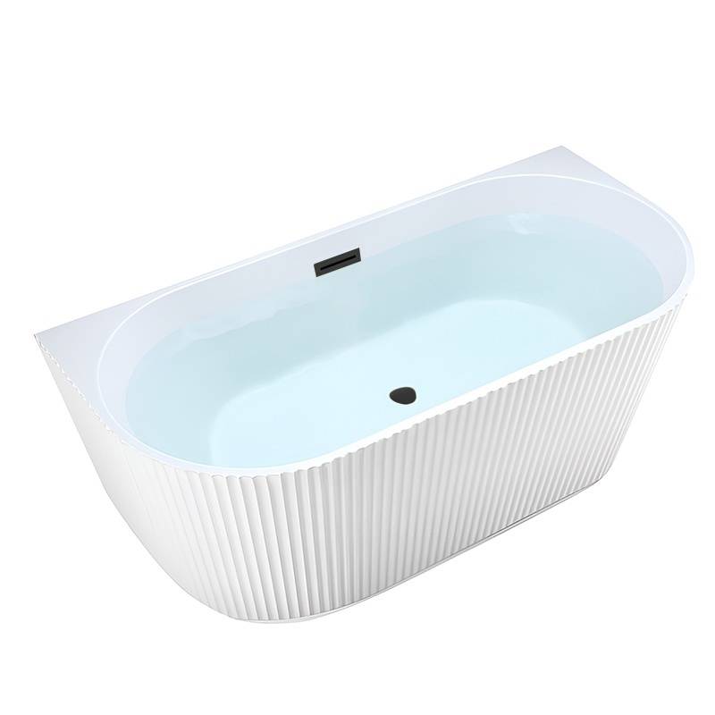 HYDROSAN WANNA WOLNOSTOJĄCA CARLO2-517D2-P-BL BIAŁA PRZELEW CZARNY