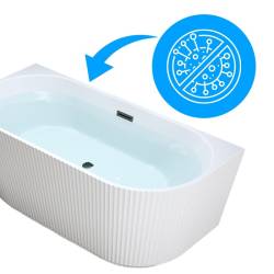 HYDROSAN WANNA WOLNOSTOJĄCA CARLO2-517D2-P-BL BIAŁA PRZELEW CZARNY